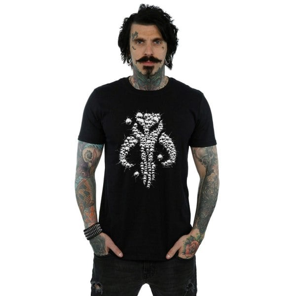 Star Wars Mens The Mandalorian Blaster Skull T-Shirt - Black
