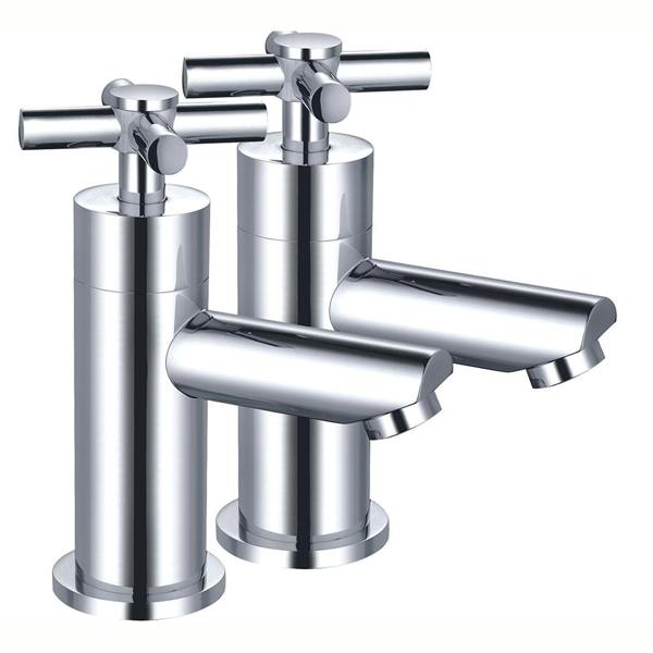 Flode Isak | Basin Pillar Taps | Chrome