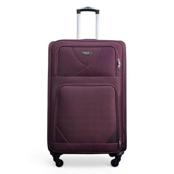 Infinity Luggage Soft Shell Lightweight Nylon Suitcase Set 4 Wheel Travel Case Holiday Bags