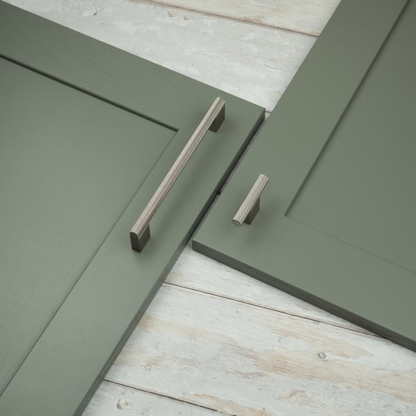 Handle & Home Knurled Brushed Nickel Boss Handles