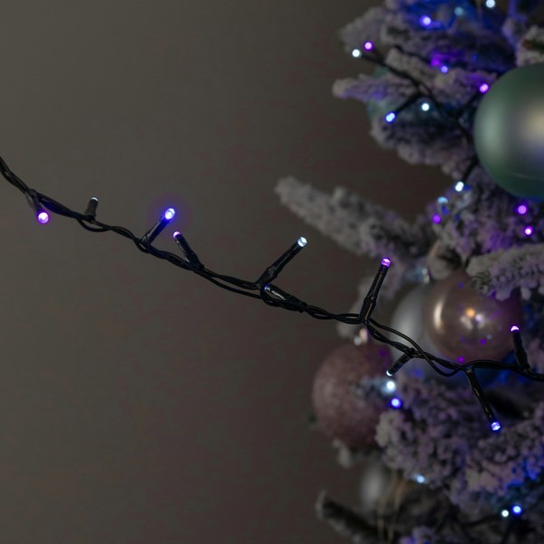 Samuel Alexander 25m 1000 LED TreeBrights Christmas String Lights with Timer in Blue, Purple & White