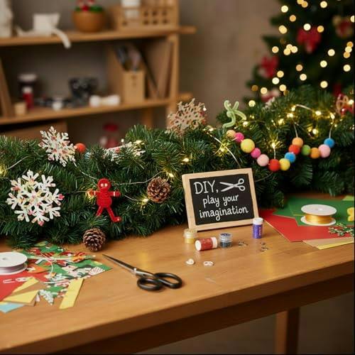 16m Alaskan Green Christmas Garland Family - Single, 2 Pack and 3 Pack Festive Decorative Foliage image 3