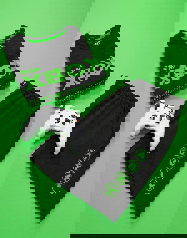 Xbox Boys Black Game Console Short Sleeve Short Leg Pyjama Set [dis]