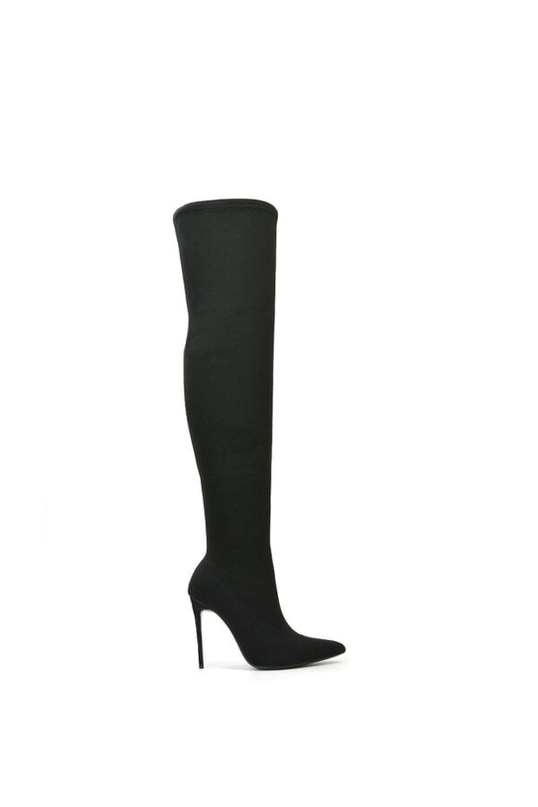 XY LONDON Over The Knee Thigh High Heeled Boots With Zip