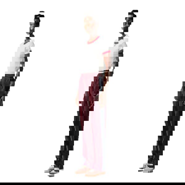 Lacoste Womens/Ladies Woven Open Hem Jogging Bottoms - Red - 