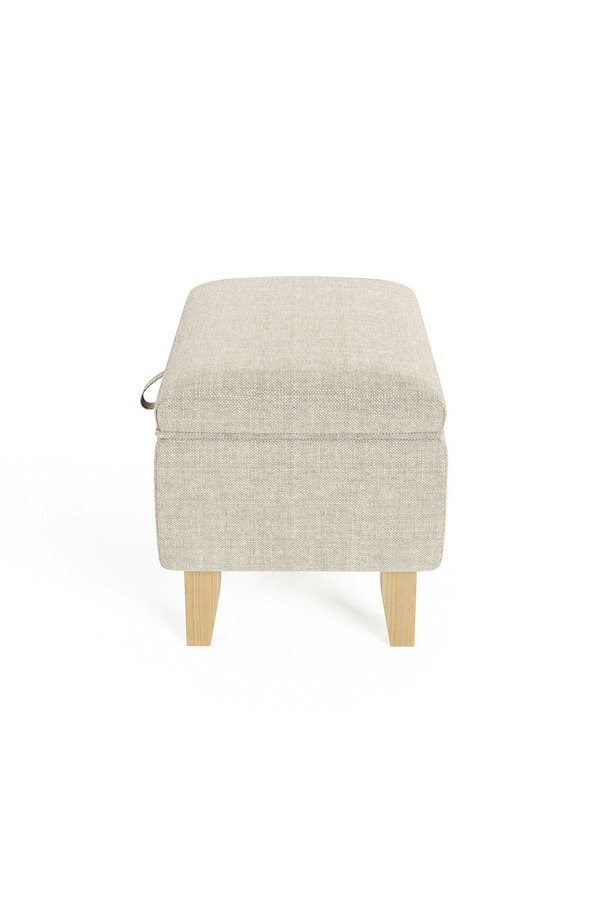 Living and Home Upholstered Storage Ottoman Footstool
