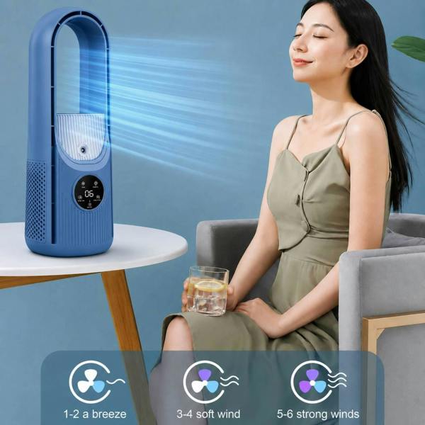 Dyzi Portable Blade-Free Air Multiplier Fan with Humidifier