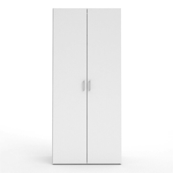 Wyld Haus Munich White Wooden Wardrobe 2 Doors and 3 Shelves