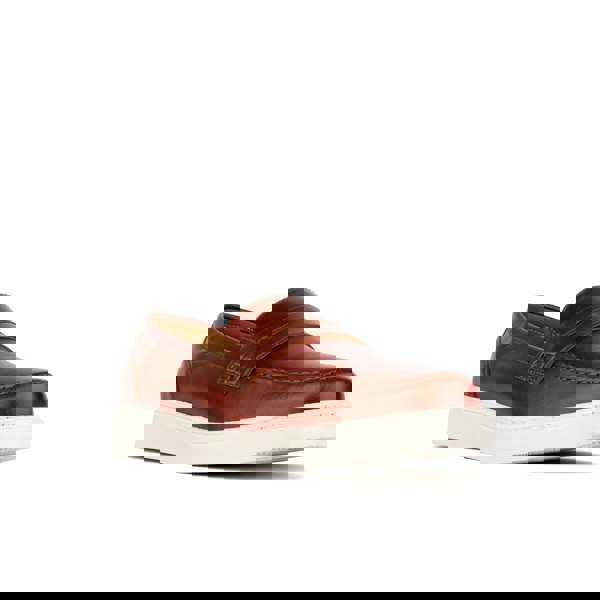 Embassy London Walter - Brown - Men's white sole Summer Loafer in brown soft leather