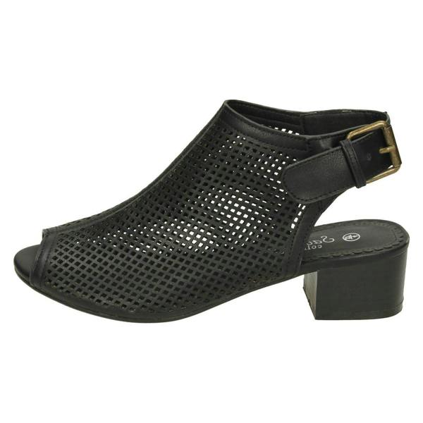 Savannah Ladies Savannah Mid Heel Peep Toe Sandals