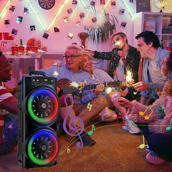 Havendro 6000W Portable Bluetooth Speaker Sub Woofer Heavy Bass Sound System Party Mic