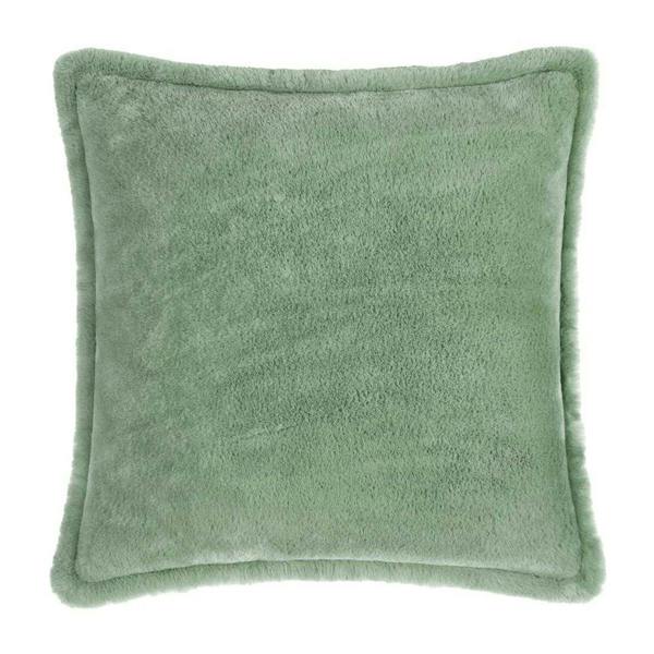 Furn Kallu Faux Fur Cushion Cover - Frosted Green - 