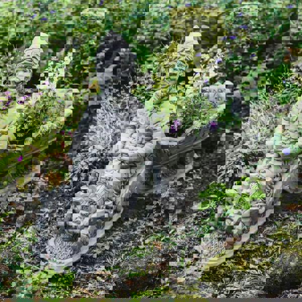 Large Gnome and Trailer Garden Pot Ornament