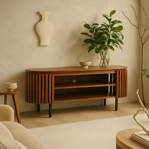 Wyld Haus Birmingham Slatted Mango Wood TV Cabinet