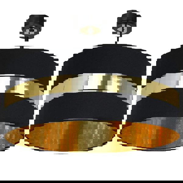 Milagro Palmira Hand Made Designer Ceiling Lamp Black And Gold