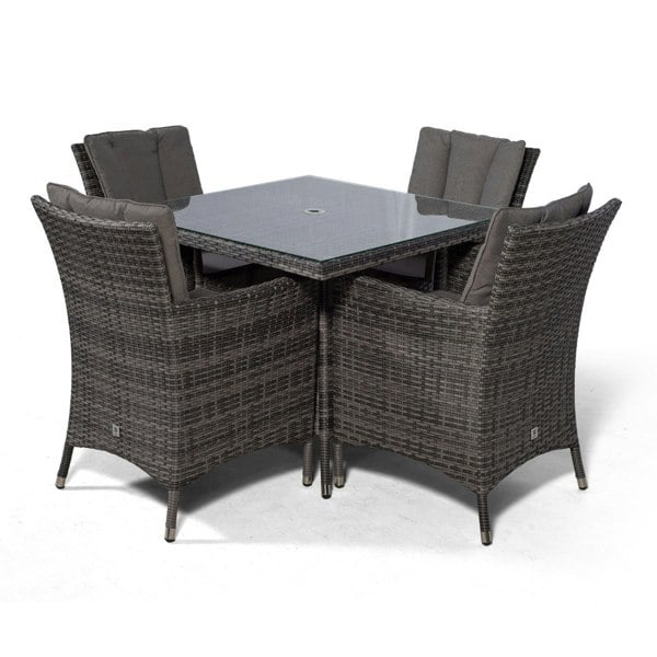 Giardino Savannah Square 4 Seater Rattan Patio Dining Set