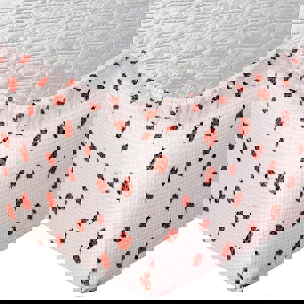 Smart Living Ladybird-Themed Cotton Fitted Crib Sheet