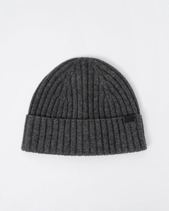 BOSS Orange Mens Fino Beanie Hat - Medium Grey 030