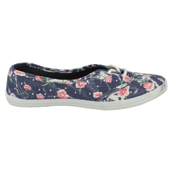 Spot On Ladies Spot On Casual Lace Up Plimsolls F8792