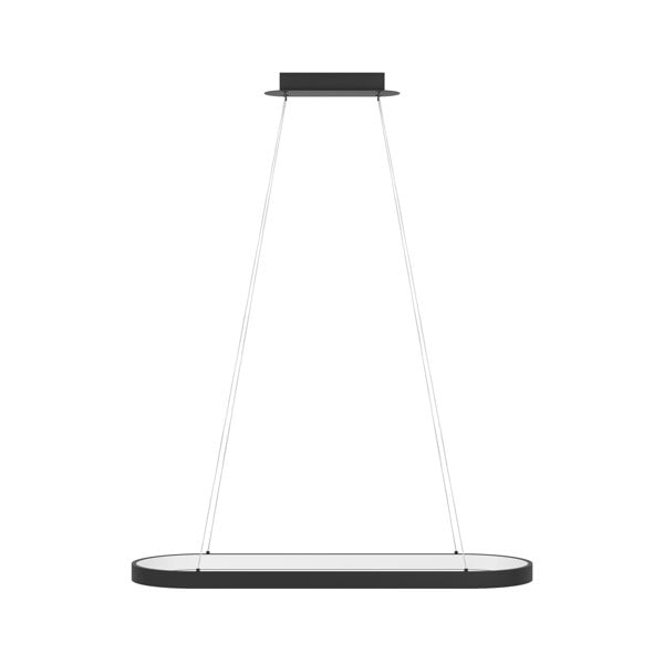 EGLO Codriales Modern Black LED Oval Pendant Light WBS