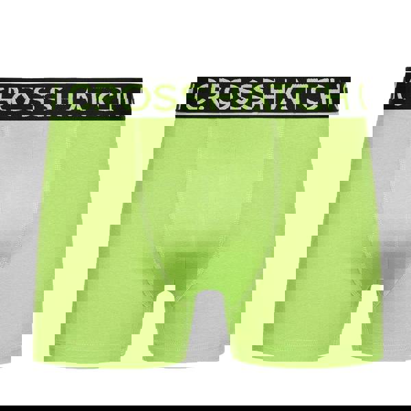 Crosshatch Mens Highlighter Boxer Shorts (Pack of 3) - Green/Red - 