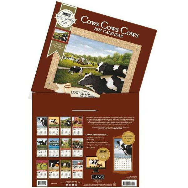 Cows, Cows, Cows Deluxe Calendar 2027, Deluxe Calendars, Month To View, Animals, Gift