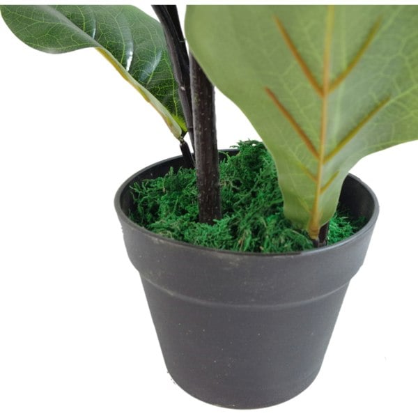 Leaf 90cm (3ft) Large Artificial Fiddle Fig Tree Ficus Lyrata Plant