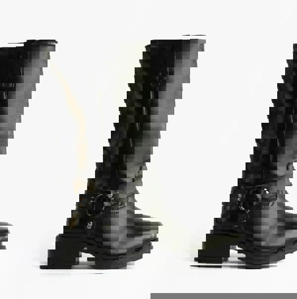 Woodland HIGH HARLEY Mens Leather Western Boots Black