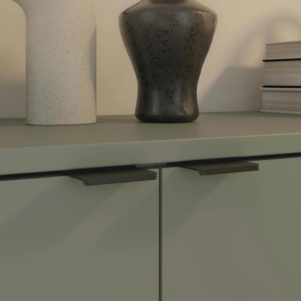 Furniture To Go Ganymede 2 Door Cupboard with Drawer in Sage Green