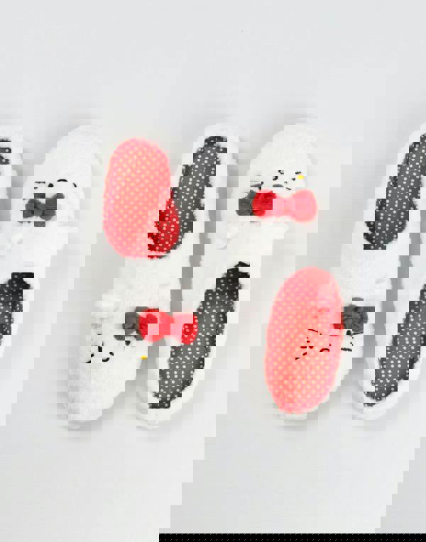 Hello Kitty Womens White Character Face Mule Slippers