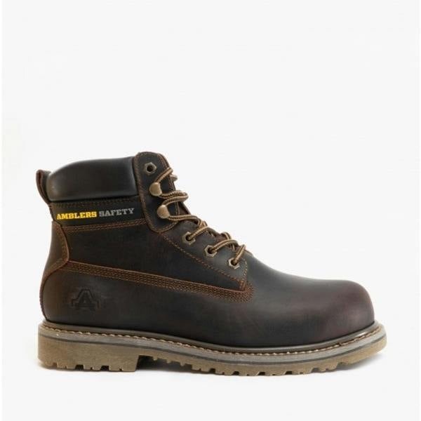Amblers Safety FS164 Leather Safety Boots Safety Boots   in  Brown