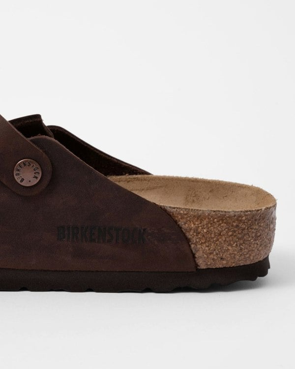 Birkenstock Boston Oiled Nubuck Leather Unisex Clogs - Habana