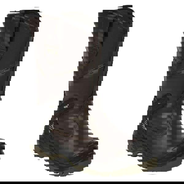 Apache APACHE AP305 Mens Pull On Safety Work Steel Toe S3 Rigger Boots, durable brown work boot with steel toe, slip-resistant sole, and pull-on design