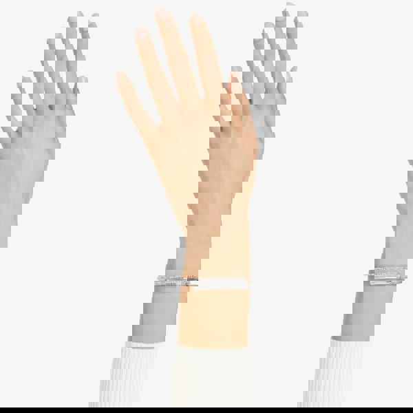 Swarovski Dextera Magnetic Closure Hinged Rhodium Plated Bangle 5670252