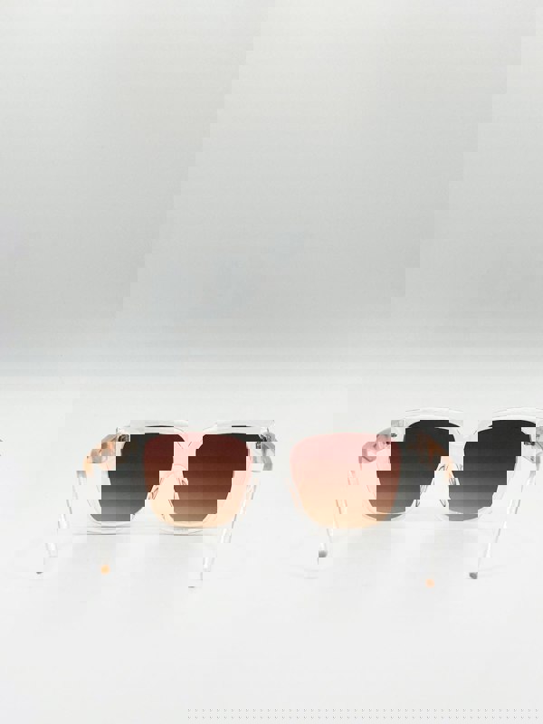 SVNX Crystal Frame Oversized Square Sunglasses