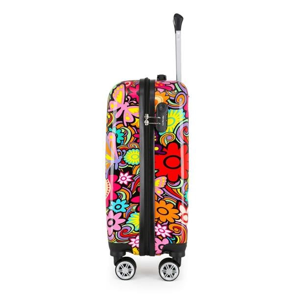Infinity Luggage Hard Shell Printed Cabin Suitcase 35 x 23.5 x 56 cm Luggage Suitable for Easyjet, Ryanair, Wizzair