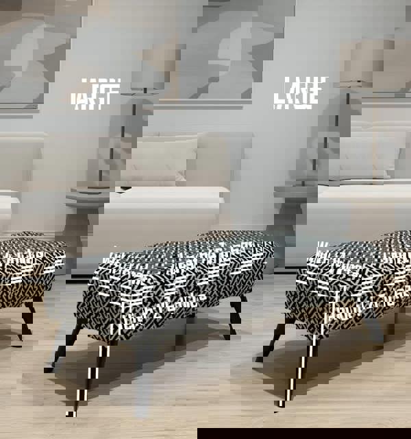 ISTOOLS Premium Eden Embossed Pattern Footstool Ottoman – Window Bay Seat & Multi-Use Coffee Table Bench (Non-Storage)