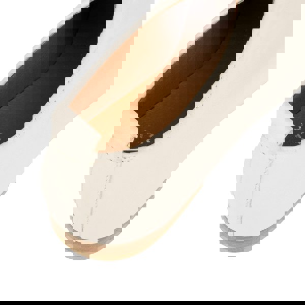 Embassy London Skyline - Cream Suede - Women's Leather Lace Up Ballet Pump