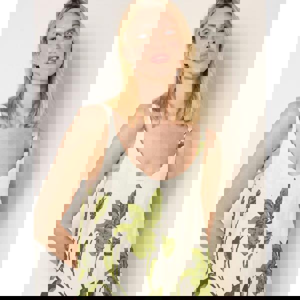 Blue Vanilla Floral Print Wide Leg Jumpsuit