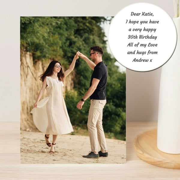 Personalised Memento Company Personalised Photo Upload Card - Display Font