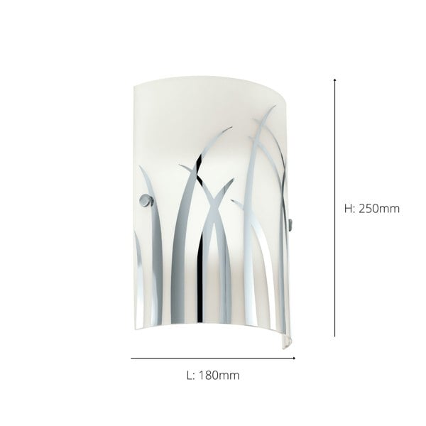 EGLO Rivato Wall Light In White / Chrome Decoration
