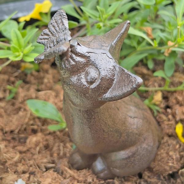 Ascalon Sitting Cast Iron Cat Garden Animal Ornament