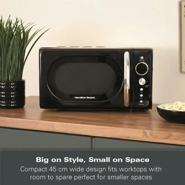 Hamilton Beach 20L Retro Black Microwave - Hamilton Beach UK