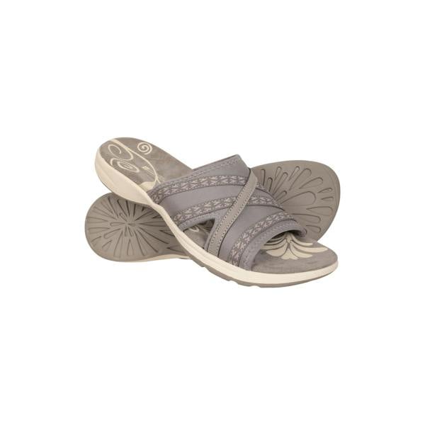 Mountain Warehouse Womens/Ladies Comfort Crest Slip-on Sliders - Grey - 