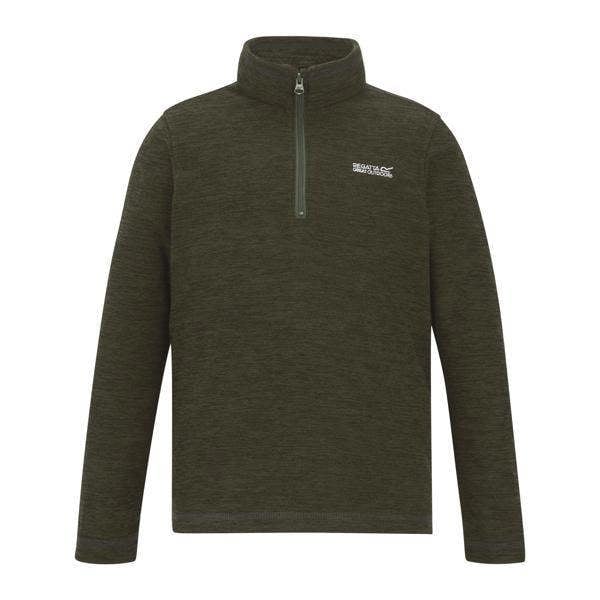 Regatta Childrens/Kids Hot Shot Quarter Zip Fleece Top - Dark Khaki