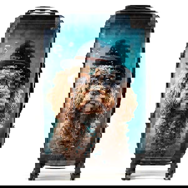 Warren Reed Cavapoo Dog Splashart Suitcase