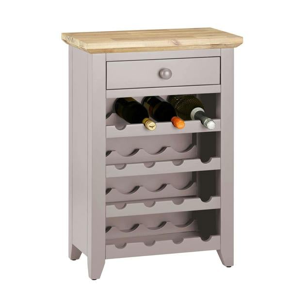 Statement Furniture Florence Wine Rack with Drawer Wooden 16 Wine Bottle Storage Assembled