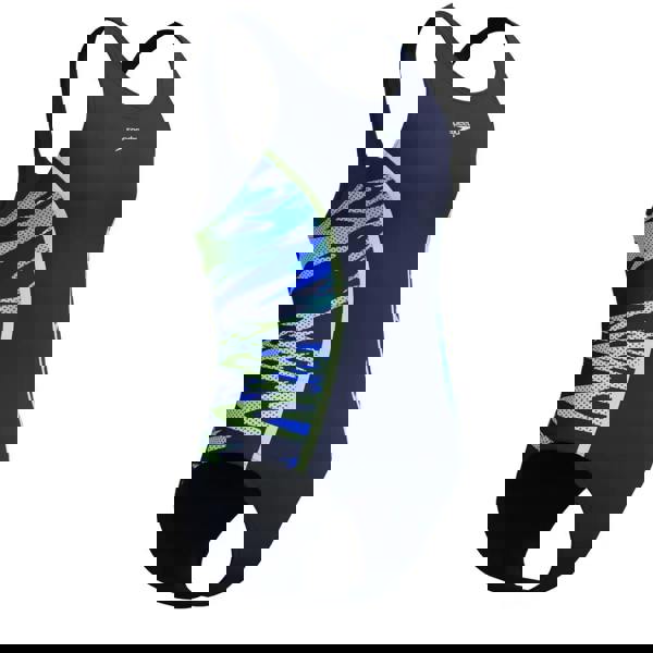 Speedo Girls Hyperboom Splice Muscleback Swimsuit - Blue/Green