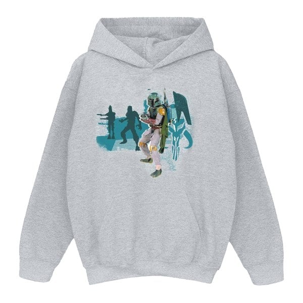 Star Wars Boys Boba Fett Modern Hoodie - Sports Grey