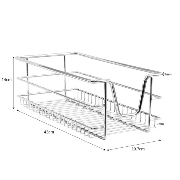 Kukoo 5 x KuKoo Kitchen Pull Out Storage Baskets – 300mm Wide Cabinet